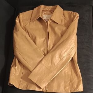 Nine West Camel Faux Leather Jacket